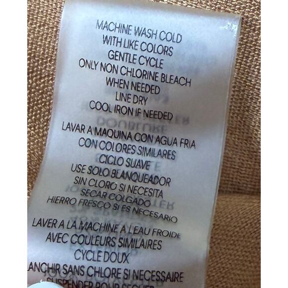 Calvin Klein Women Skirt Size 12 Trumpet Straight Brown Linen Ruffle Career New - Picture 11 of 11